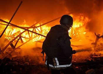 روسی مسلح افواج کے حملے کے بعد اوڈیشہ میں ایک بڑی آگ کی فوٹیج نمودار ہوئی